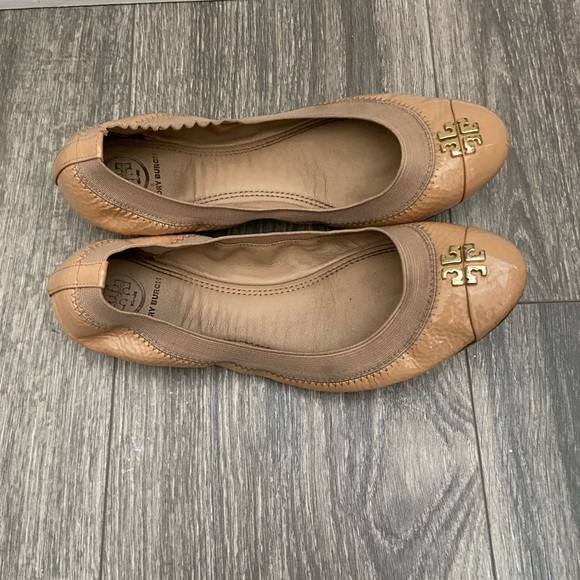 Tory Burch Ballet Flats Gold Tone Hardware Size 6.5 - Picture 3 of 10